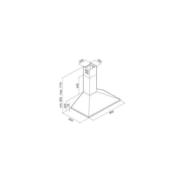 HOTTE PYRAMIDALE FOCUS F 905W LIVRAISON GRATUITE