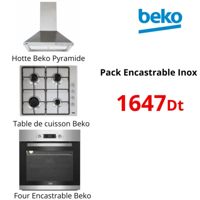 PACK ENCASTRABLE BEKO INOX