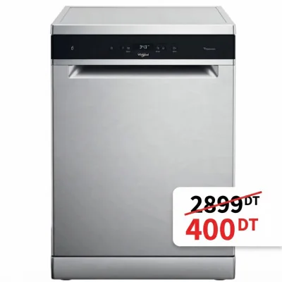 LAVE VAISSELLE WHIRLPOOL WFO3T233 14 COUVERTS INOX