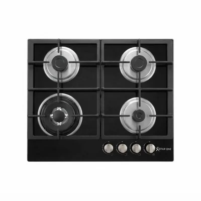 Table de Cuisson STAR ONE 4 Feux Verre 60 Cm -Noir