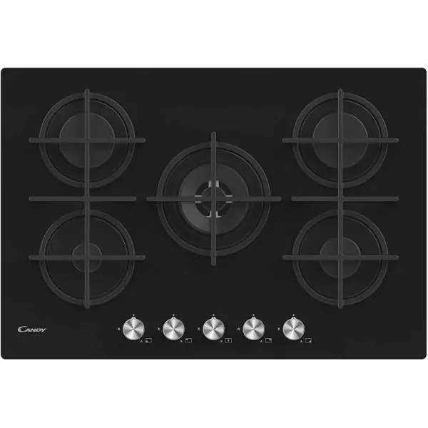 PLAQUE DE CUISSON CANDY 5 FEUX 75CM NOIR (CVG74WPB)