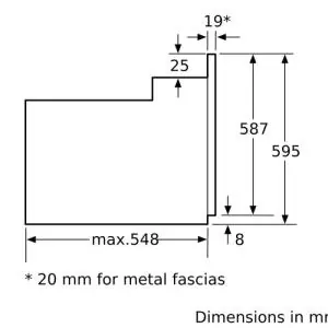 FOUR ENCASTRABLE BOSCH 60CM 66L INOX (HBN211E4)