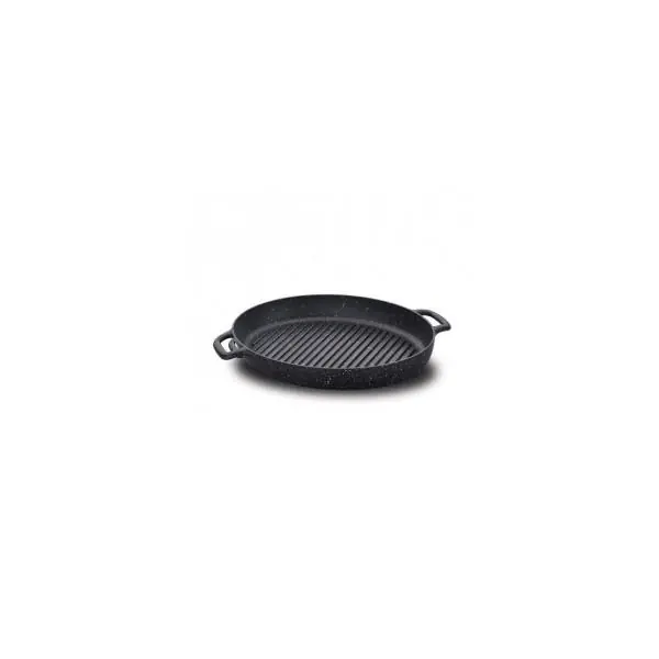 POELE GRILL KORKMAZ OVAL NOIR (A1374)