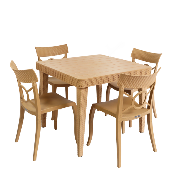 PACK SUEDE SOTUFAB TABLE STOCKHOLM AVEC 4 CHAISES AMIRAL (CHS083-)