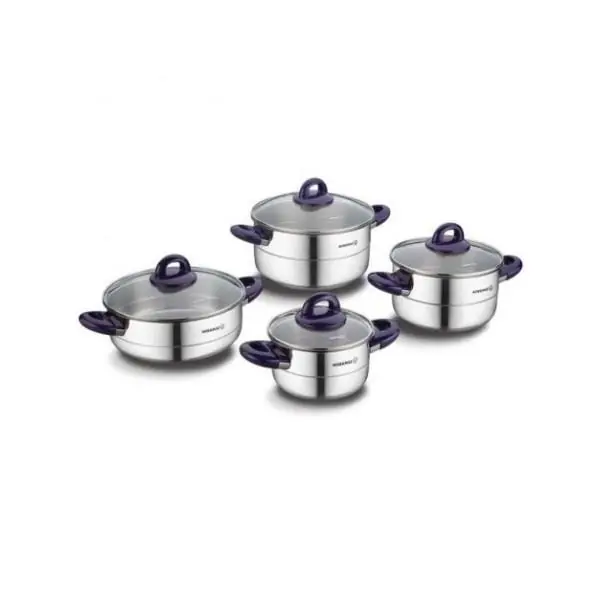 SET 8 PIECES KORKMAZ HERA INOX VIOLET (A1087)