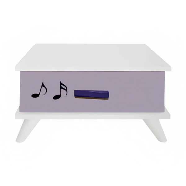 TABLE DE NUIT JUNIOR VIOLETTE SOTUFAB VIOLET/BLANC