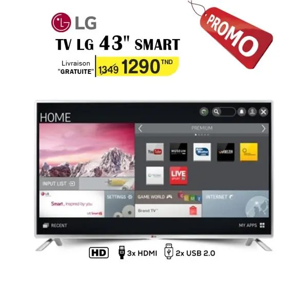 TV LG 43" SMART LM6370 FULL HD (43LM6370PVA)