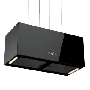 HOTTE CENTRALE PREMIUM 90 CM VERRE NOIR (STELLA.90) HOTTE CENTRALE PREMIUM 90 CM VERRE NOIR (STELLA.90)