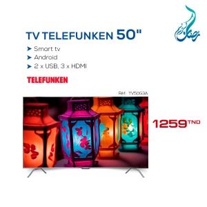 TV TELEFUNKEN G3A 50" 4K SMART TV ANDROID (TV50G3A)