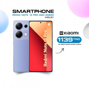 SMARTPHONE XIAOMI REDMI NOTE 13 PRO 8GO 256GO VIOLET (REDMI-N13PRO-8/256-LPURPLE)