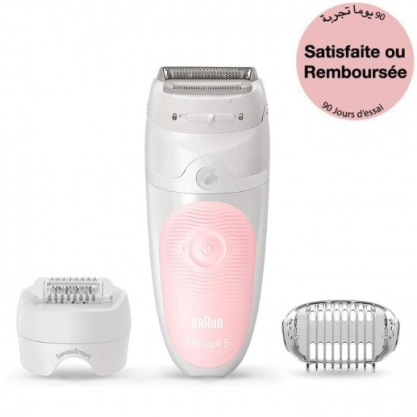 ÉPILATEUR RECHARGEABLE BRAUN SÉRIE5 WET & DRY ROSE (SES5-620 )