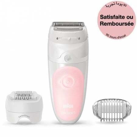 ÉPILATEUR RECHARGEABLE BRAUN SÉRIE5 WET & DRY ROSE (SES5-620 )