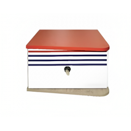 TABLE DE NUIT MARIN SOTUFAB DENVER/BLEU/ROUGE/BLANC