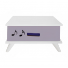 TABLE DE NUIT JUNIOR VIOLETTE SOTUFAB VIOLET BLANC (CHE28VL/BC300)