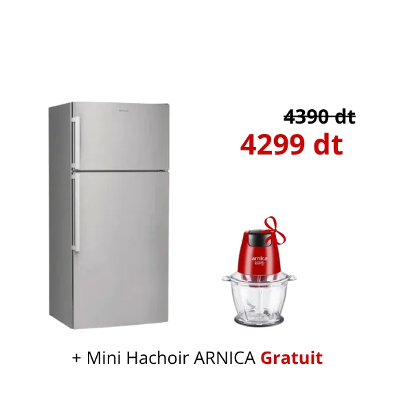 RÉFRIGÉRATEUR WHIRLPOOL 6ÉME SENS 650 LITRES NOFROST INOX (W84TI31X) + MINI HACHOIR ARNICA (GRATUIT)