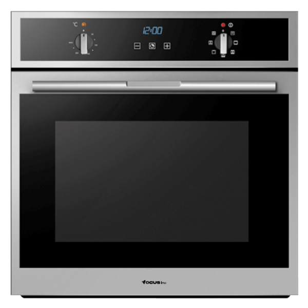 FOUR ENCASTRABLE FOCUS MULTIFONCTION LINE 58 LITRES INOX (QUADRA.56)