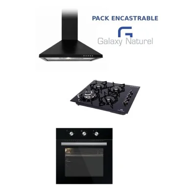 Pack encastrable Galaxy four encastrable hotte plaque de cuisson