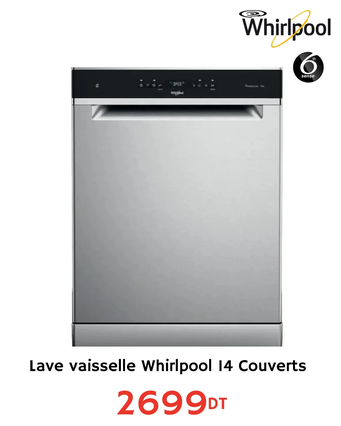 Lave vaisselle Whirlpool 14 couverts